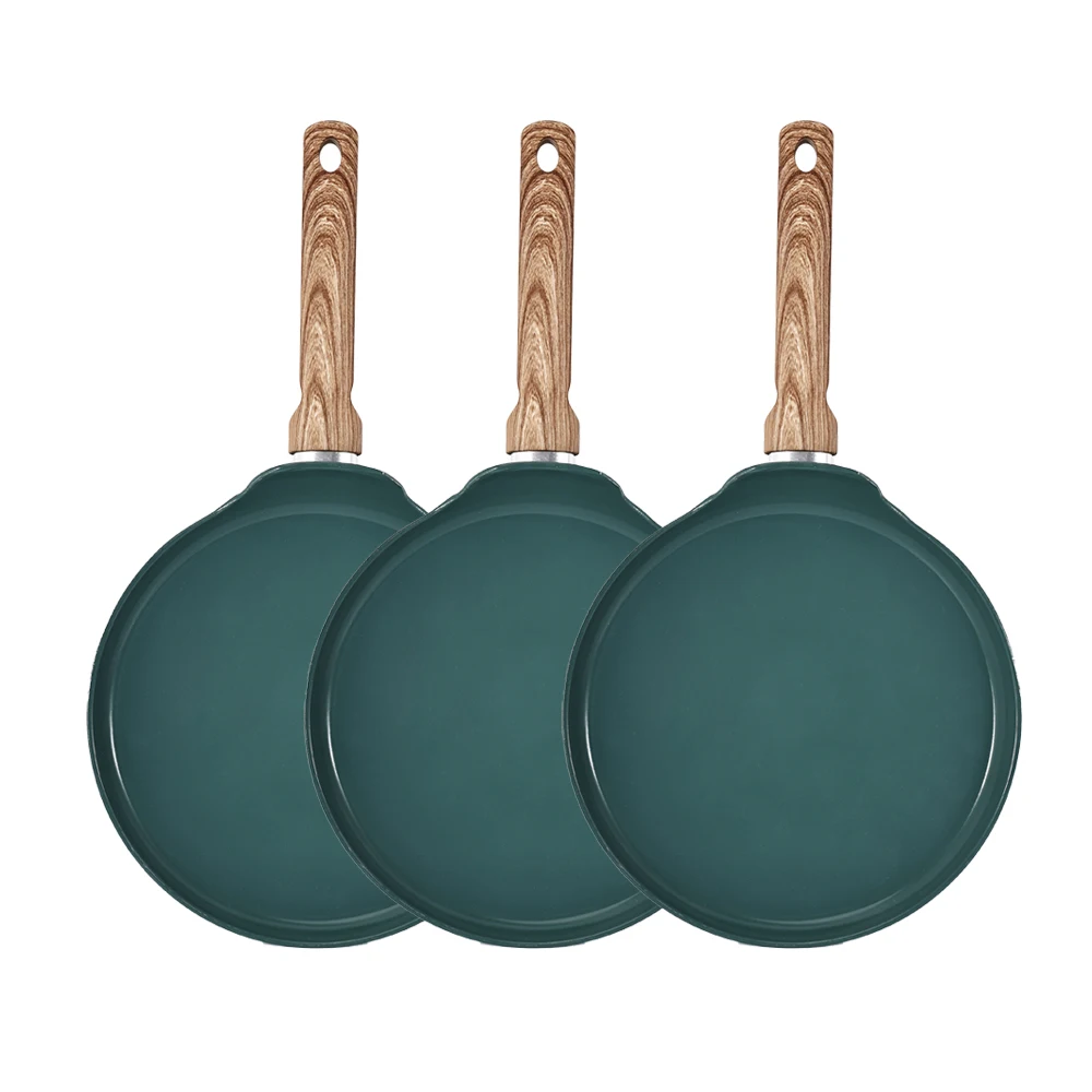 OEM 2 Layer Ceramic Coating Heat Resistant Coating Forged Hole Induction Aluminum Pizza Pan no Lid 26*1.5cm