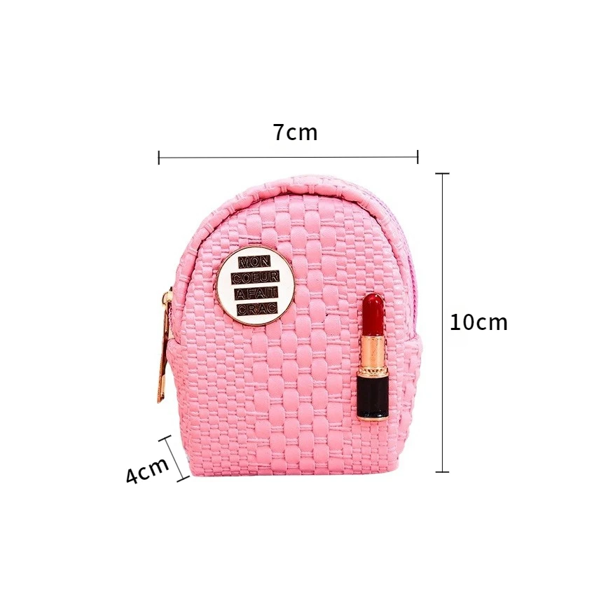Coin Purse Wholesale Mini Backpack Keychain Portable Expandable Storage Bag Outdoor Travel Mini Lipstick Bag Keyring Small Bag