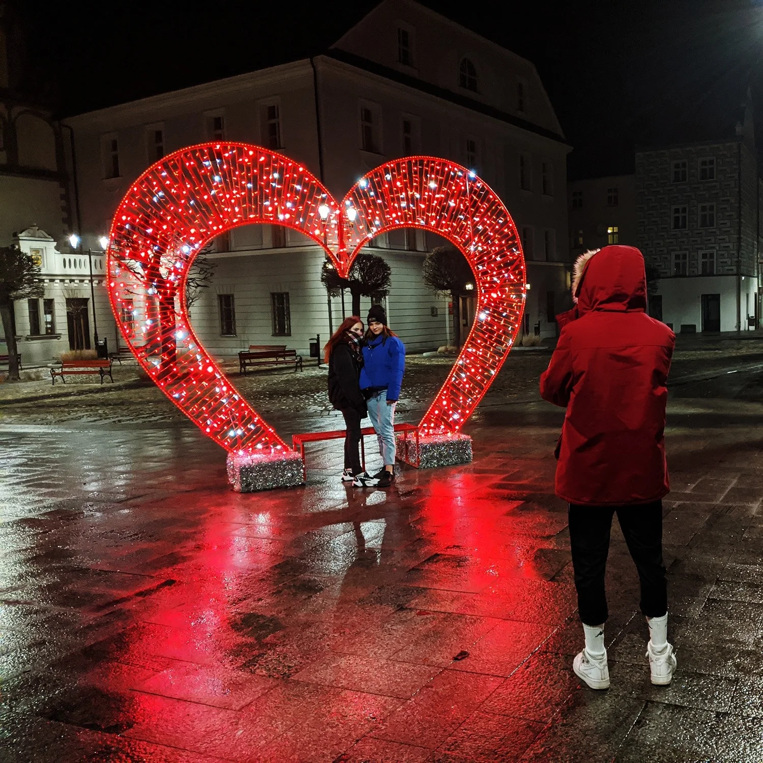 Большой предварительно подсвеченный дисплей в форме сердца для торговых центров/свадьбы/Дня Святого Валентина