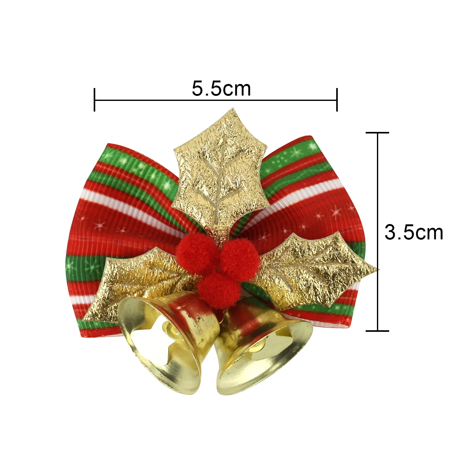 Wholesale Home DIY Crafts Christmas Tree Ornament Hanging Wreath Wrapping Decoration Ribbon Gift Bows With Jingle Bell Pendant