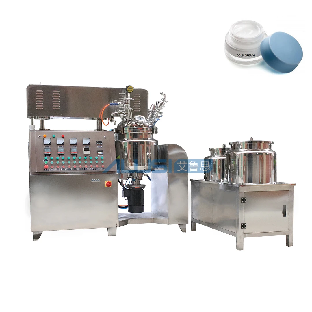 Complete Cream production Line  Cosmetic Body Lotion Dispensing Machine  Mix Cream Mixer Equipment Lab Vacuum Emulsifying Tank