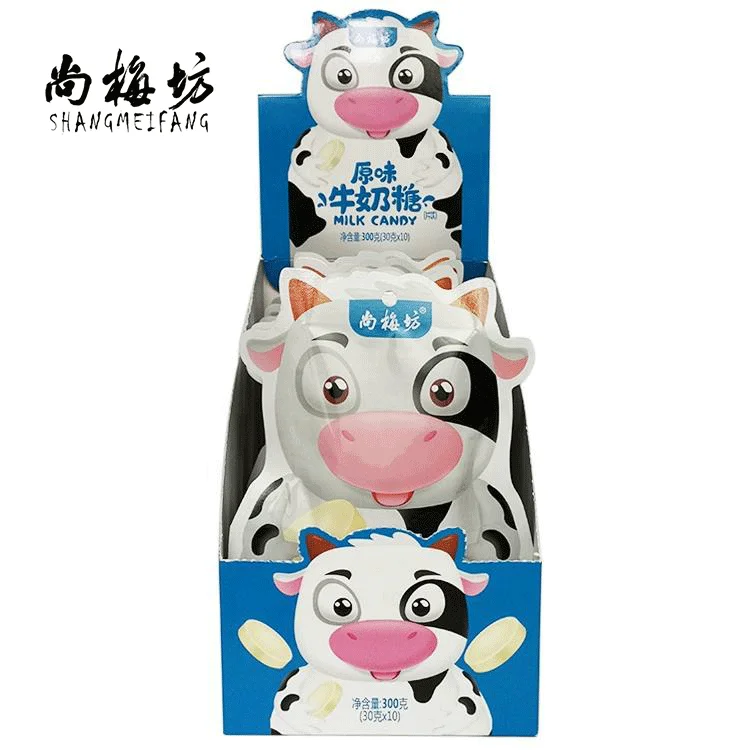 Factory Direct Sale Multi Colored Gummies Bags OEM Customized Candy Sweet Cow Milk Candy