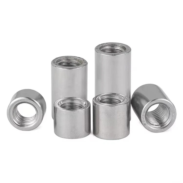 Cylindrical extended stainless steel ss304 ss316 internal threaded nut