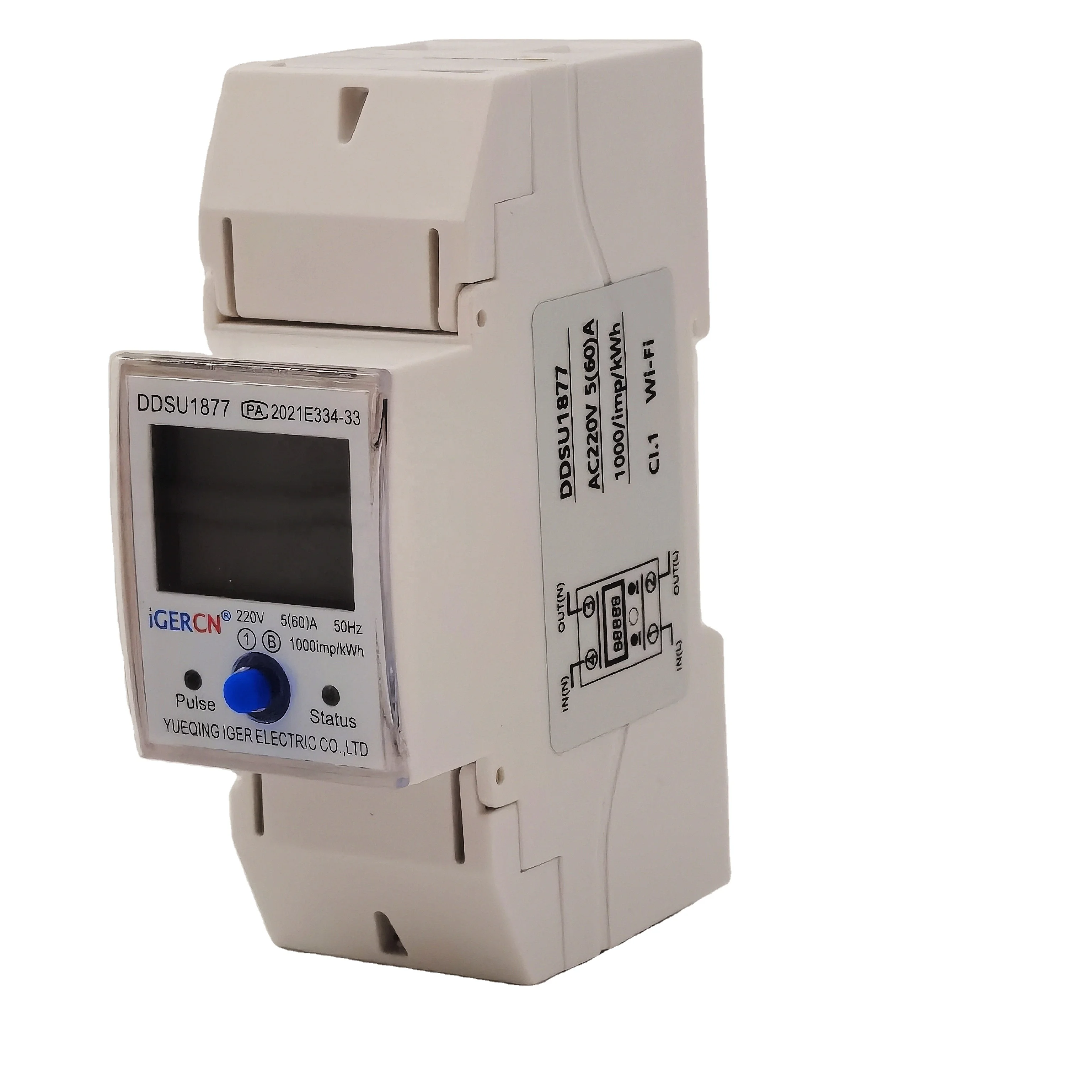 IGERCN Smart Wifi Electricity Meter Single Phase Coil Energy Meter KWH Meter/Watt Meter/Smart Wifi Prepaid Electric Energy Meter