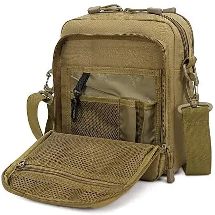 Маленькая холщовая сумка-мессенджер, маленькая тактическая сумка через плечо, Повседневная Сумка Molle, дорожная сумка, кошелек