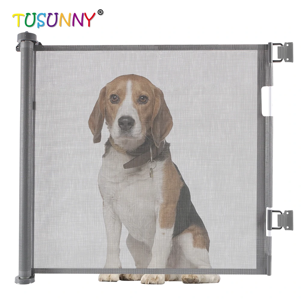 Portable Folding Mesh Baby Safety Fencing Gate, Protection Indoor Outdoor Safe Guard For Kids And Pets/