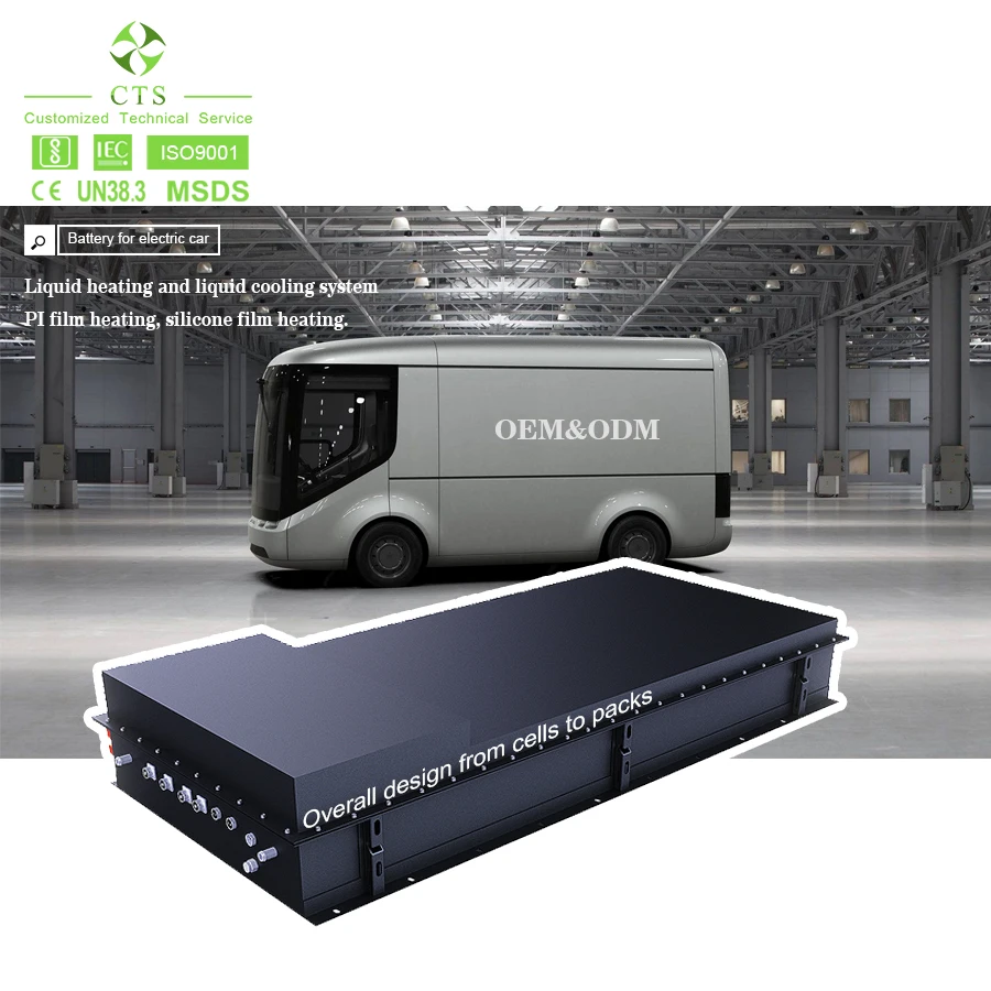 CTS liquid cooled high voltage battery system for EVs trucks buses vehicles 600V 700V 800V 100KWh 150KWh power solution