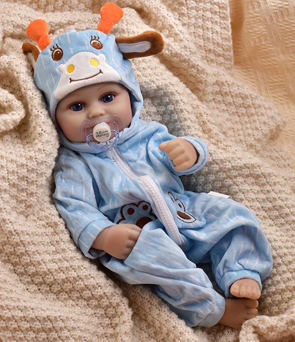 Various clothing styles full body vinyl 40cm real skin touch toy baby doll reborn doll