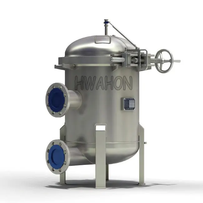 Quick opening Multi-Bag Filter Housing for higher flow rate. yet requires frequent filter bag changes