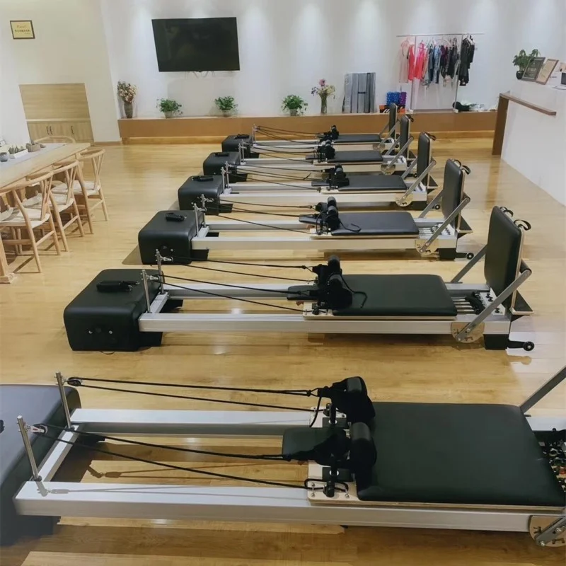 Popular Bodybuilding Half Trapeze Pilates Reformer White Maple Wood Pilates Bed Basic Aluminium Reformer