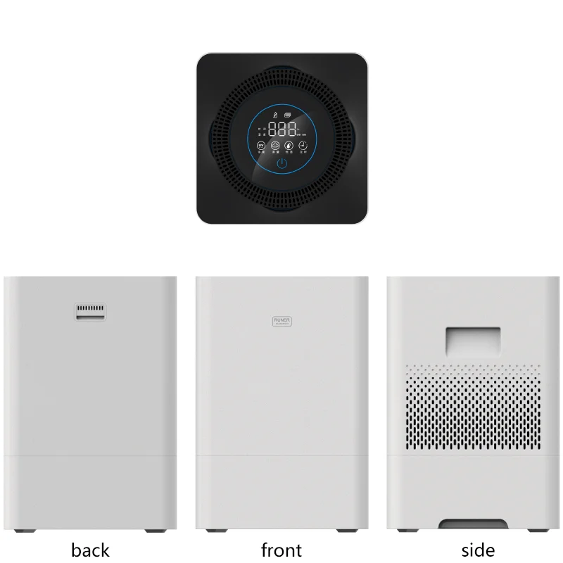 RUNAL OEM Large Household 2 In 1 Big Tuya Smart Humidifier UV Air Purifiers With Hepa 13 Filter For Home Room Bedroom