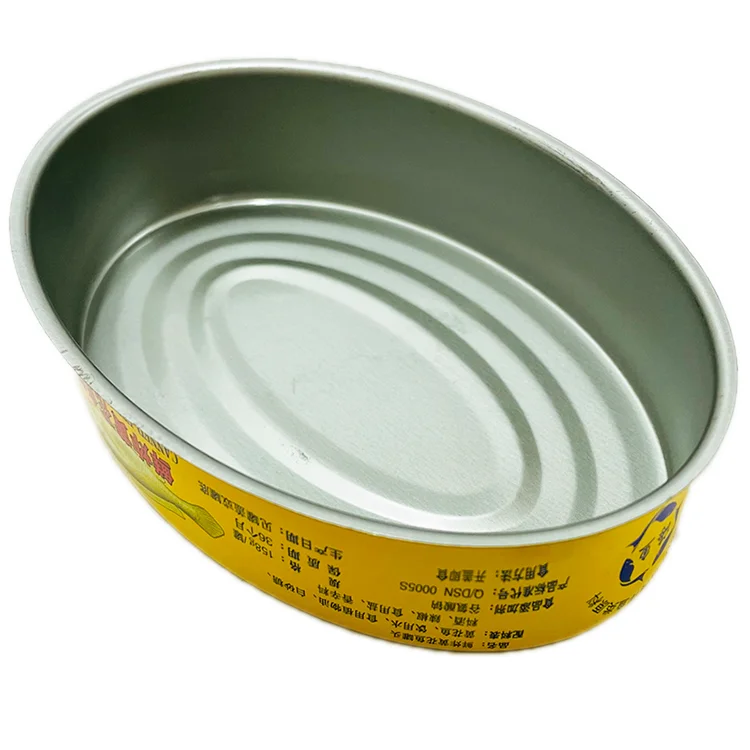 Factory Wholesale Food Grade Empty Two Piece Tuna Maldives Sardine Fish Tin Can For Food Canning Fish Oil With Lid