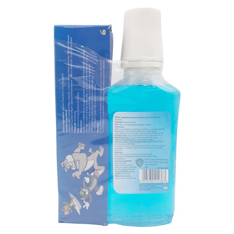 
Fluoride Tooth Paste Anti-cavity Rinse Kids Cleaning Mouth Wash Set with Toothbrush 