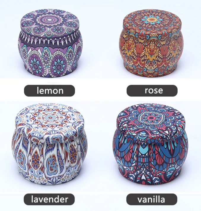 2024 Hot Sale Soy Wax Aromatherapy Candle Holiday Fragrance Gift Set of 4 Pieces Scented Candles