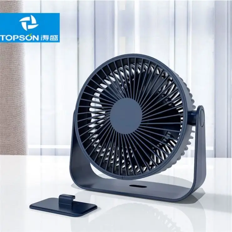 Good Price Custom Logo Printed Vintage Standing Rechargeable Mini DC   Table Fan Powerful