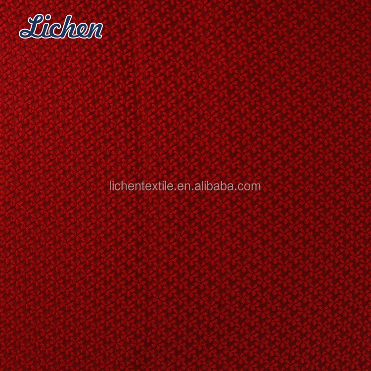 Red 80%Polyester 20%nylon fabric flower design plant design jacquard fabric home textile
