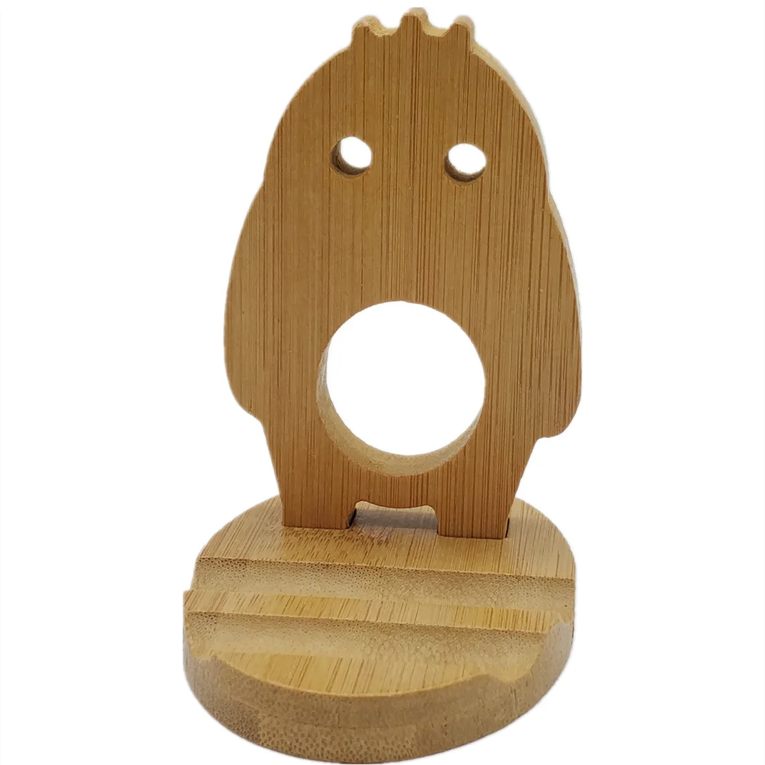 Factory Direct Sales Cheap Multifunctional charging stand Docking station cradle holder Bamboo mobile phone holder