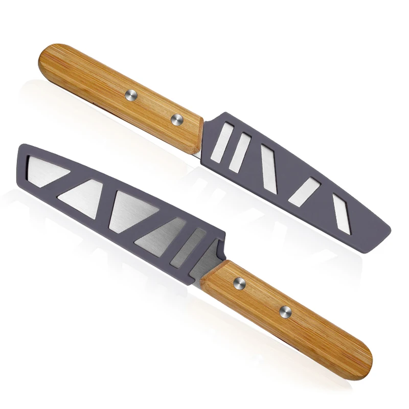 Кухонный нож шеф-повара с бамбуковой ручкой, лезвие 5cr15mov, лопатка, резак, оптовая продажа, маленький кухонный нож 4,5/6 дюймов, столовые приборы для готовки