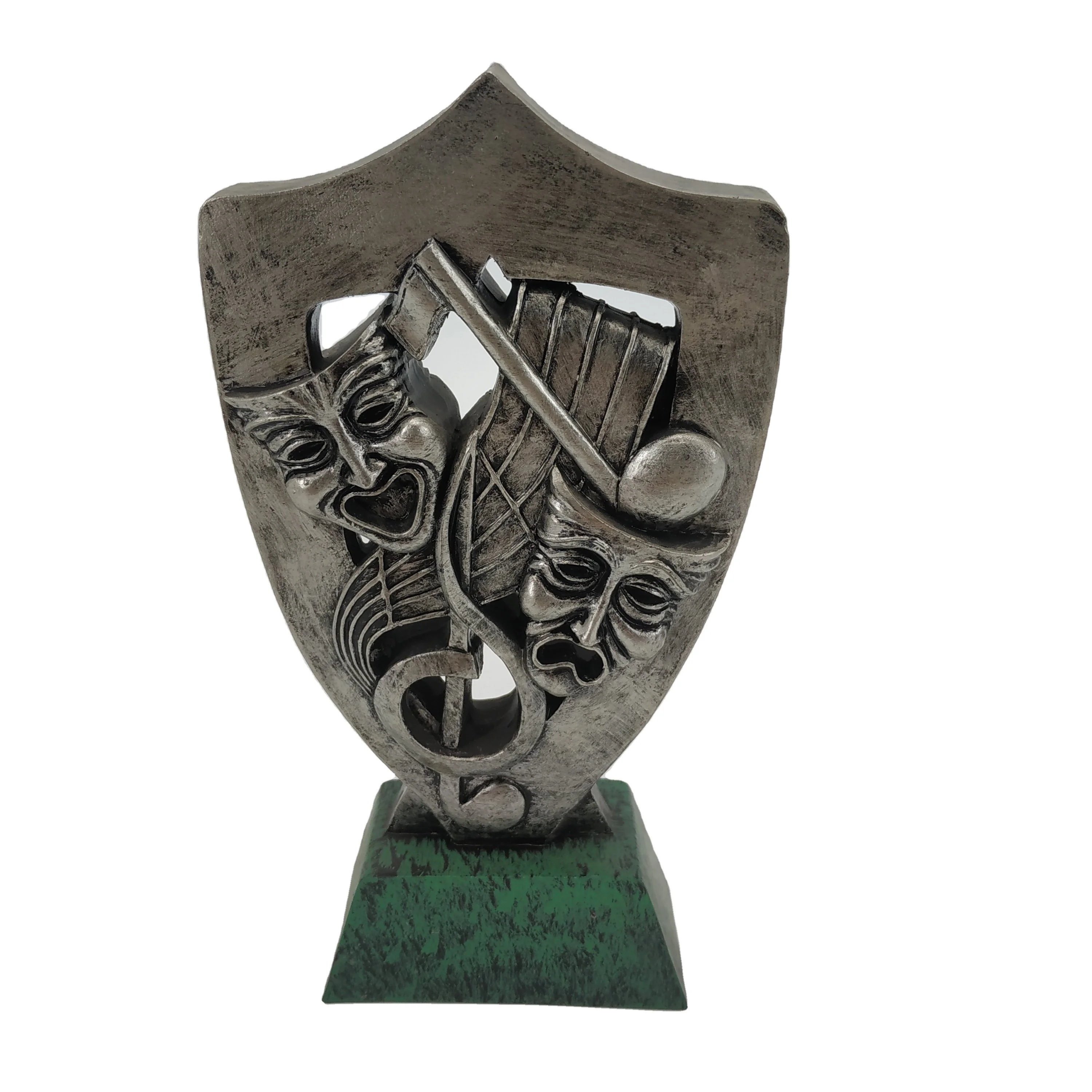 Customizable awards trophy shapes & colors & logo are available shield shaped trophy