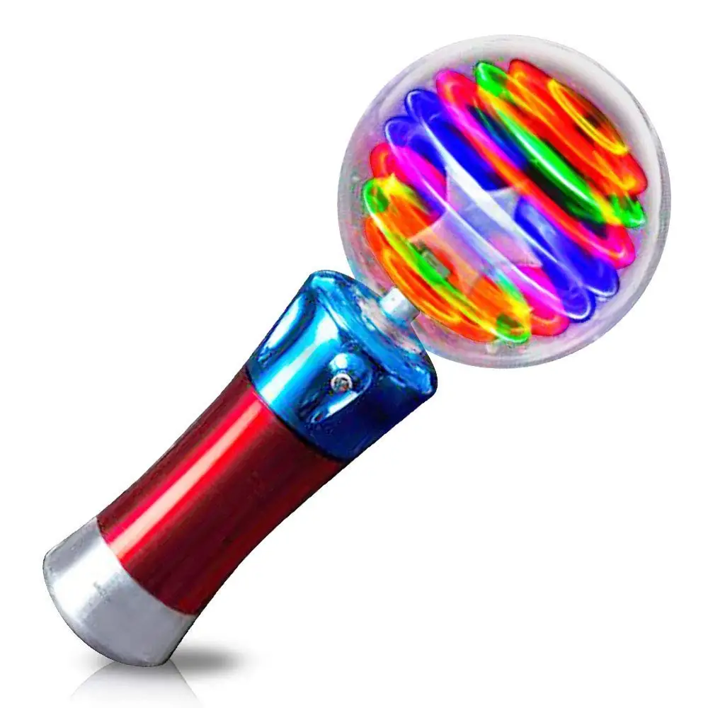 Light Up Magic Ball Toy Wand, Flashing LED Wand Spinning Light Show for Boys and Girls,  Fun Gift or Birthday Party Favor