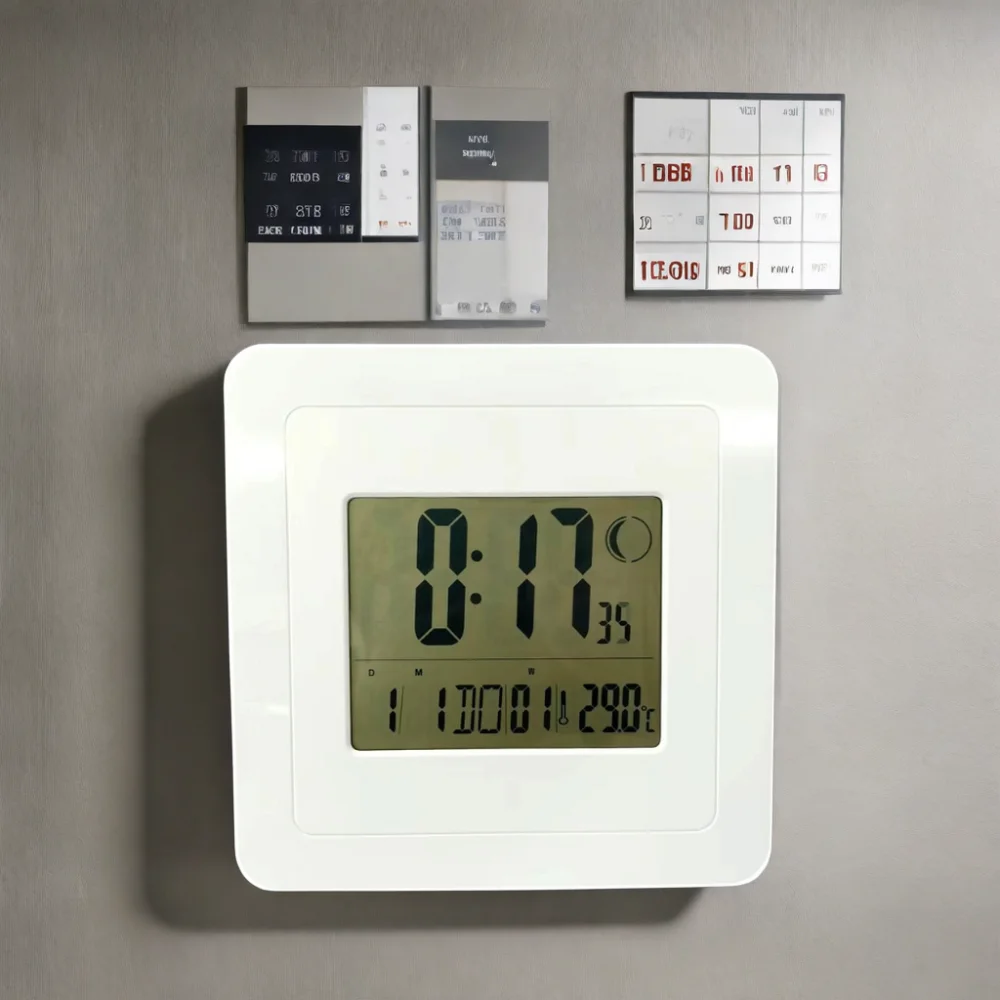 Smart Digital Radio Wall Clock Date Alarm Ascending Alarm Signal Repeat Signal Temperature Display Countdown-for Desktop Use