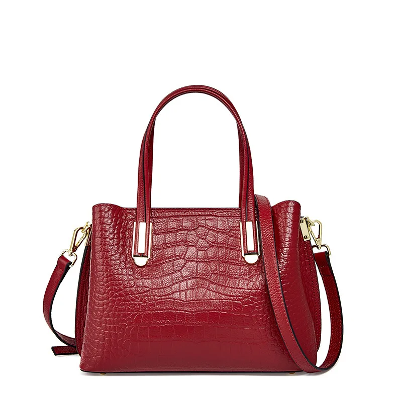 Factory Wholesale New Crocodile Pattern Leather Ladies Handbag Large Capacity Ladies Handbag