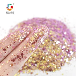 Hexagonal irregular mixed Glitter Powder Eco-friendly PET Solvent Resistant Cosmetic Grade Nail Art Eyeshadow Glitter Pigment
