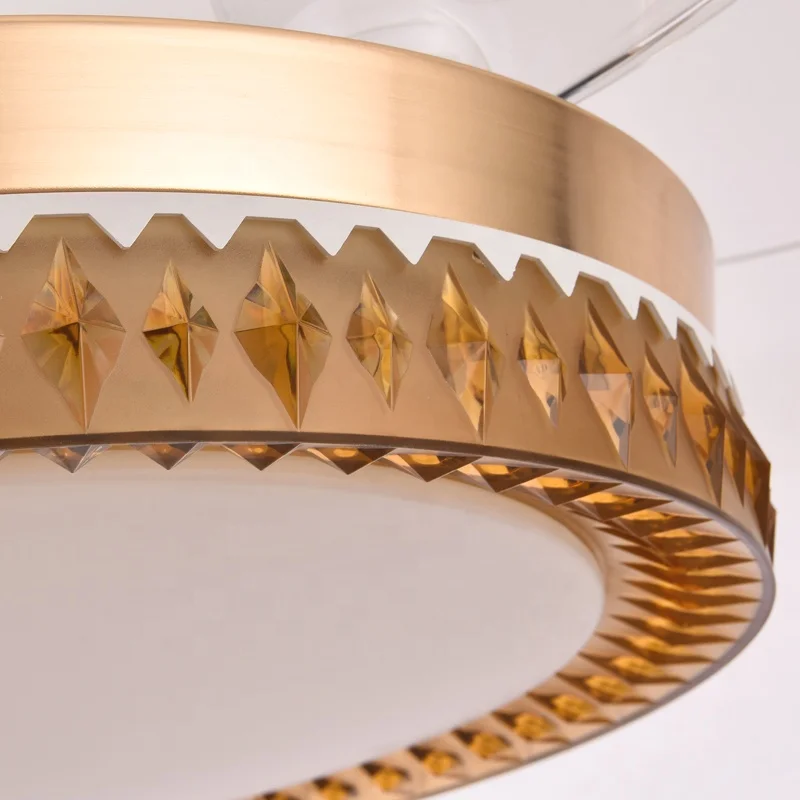 803S chandelier led fan light retractable LED ceiling fans light with remote control vintage ceiling light for home