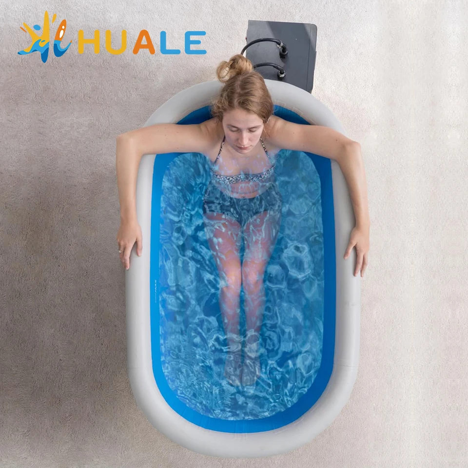 HUALE Factory Popular Athlete Fitness Recovery Ice Bath Drop Stitch Inflatable Portable Ice Tub Bath For Sale
