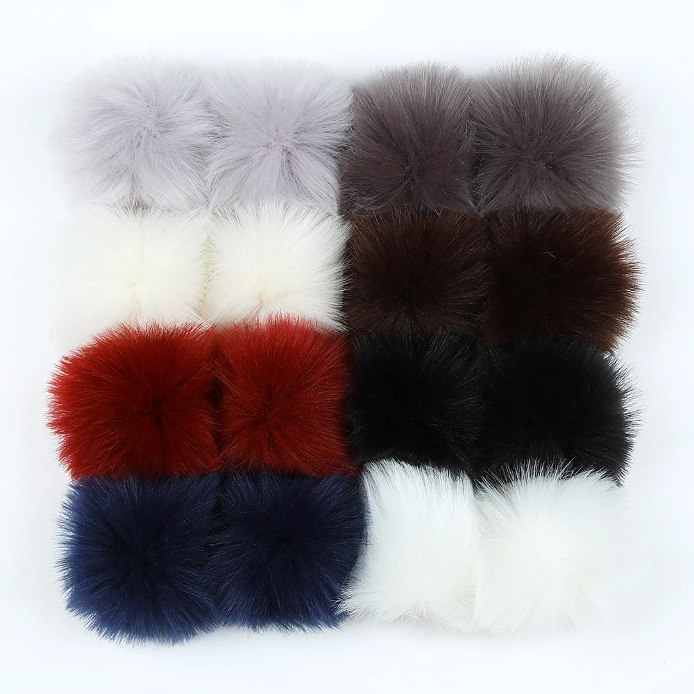 Fluffy Imitated Nature Raccoon Fur Ball Fuzzy Faux Fur Pompom For Handbag Pendant