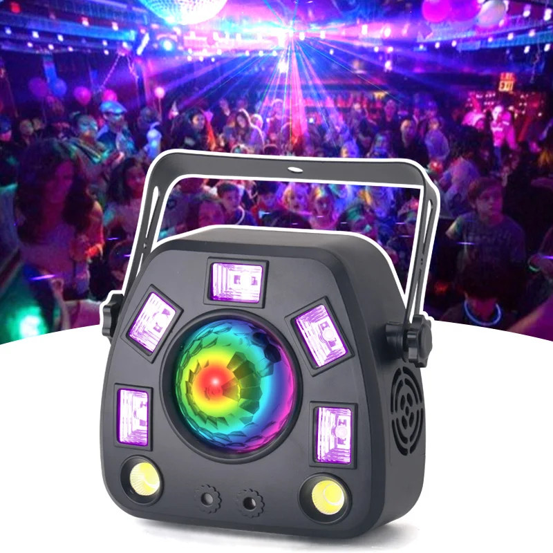Remote Control Disco DMX512 RGBW 4in1 Led Magic Ball Strobe Flashing Laser Stage Spot Light
