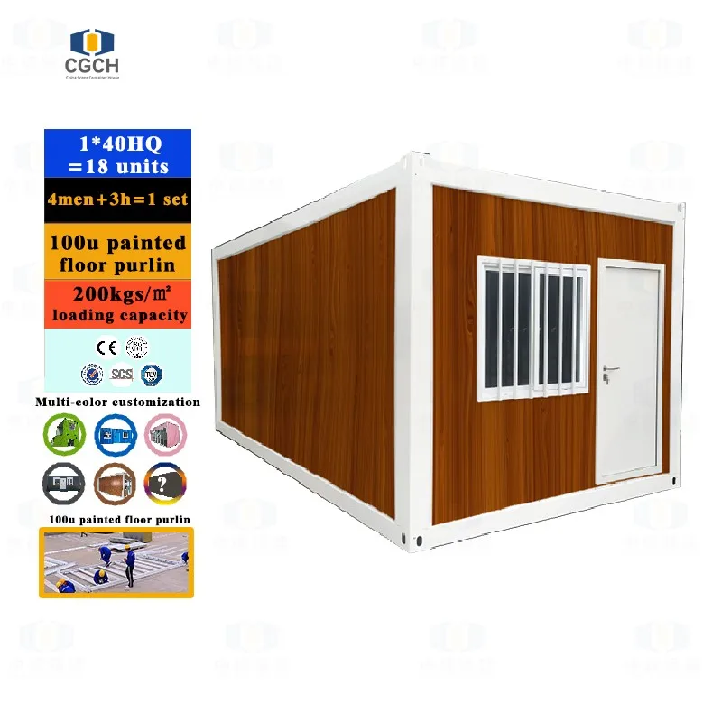 CGCH  detachable flat pack Container House Mobile Office Prefabricated Insulation Prefab Flat Pack Luxury Living Homes