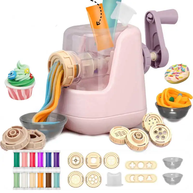 Color Clay Noodle Machine Diy Simulation Plasticine Modeling Play Toy Set Plasticine Mold Tool Toys