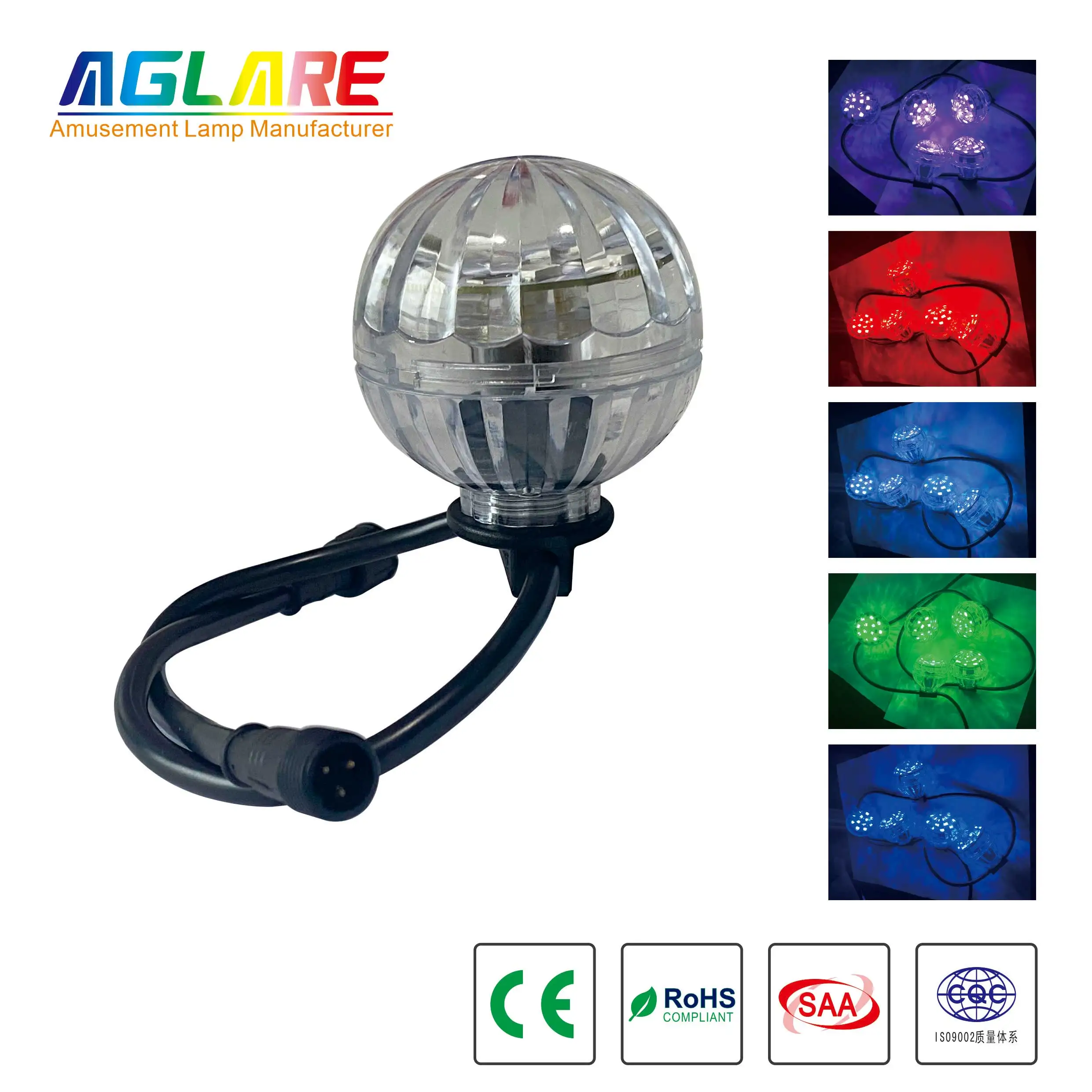 DC24V 60 мм DMX управляемое RGB Освещение кабошон пиксельные огни карнавальные светодиодные Забавные Развлечения
