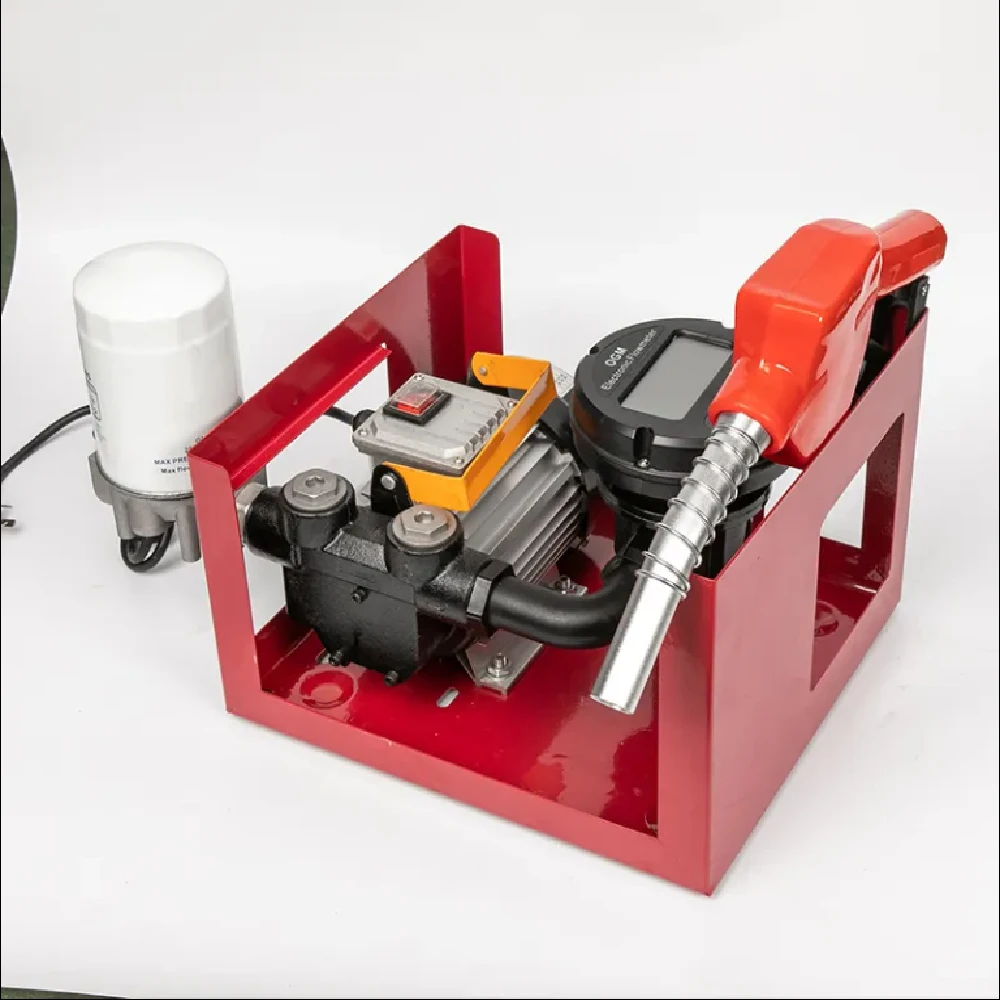 conveying pump assembly AC pump 110v/220v fuel diesel refueling electric conveying pump assembly with quantitative flow meter