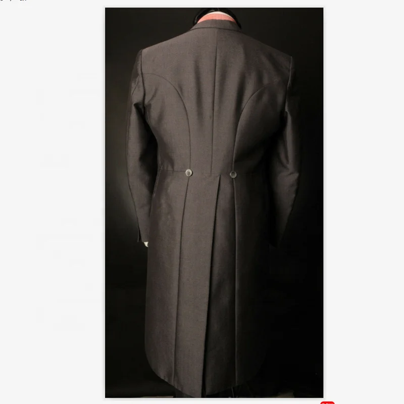 Мужской черный костюм с хвостом из двух предметов для свадебного костюма ASCOT