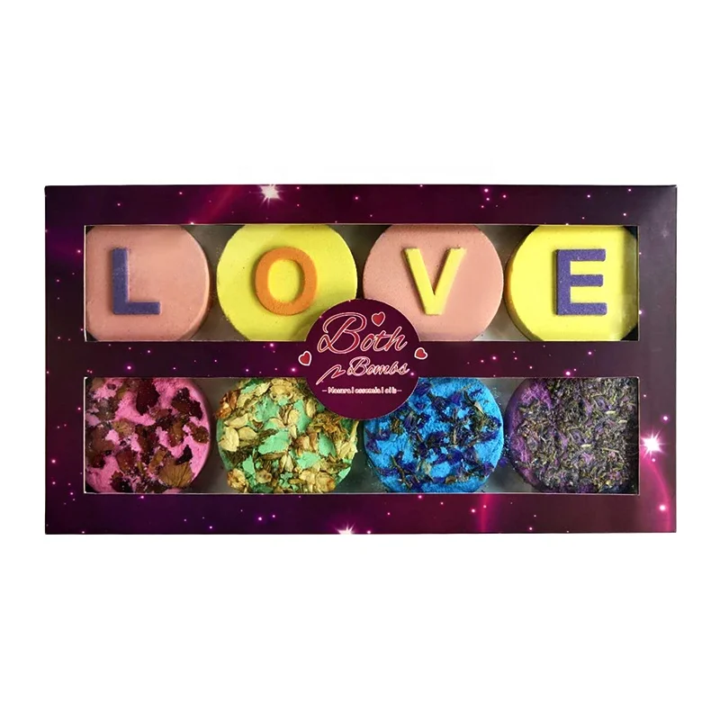 Spot LOVE с сушеными цветами, серия пузырьков, натуральные вегетарианские органические газированные шарики для ванны, шарики для душа