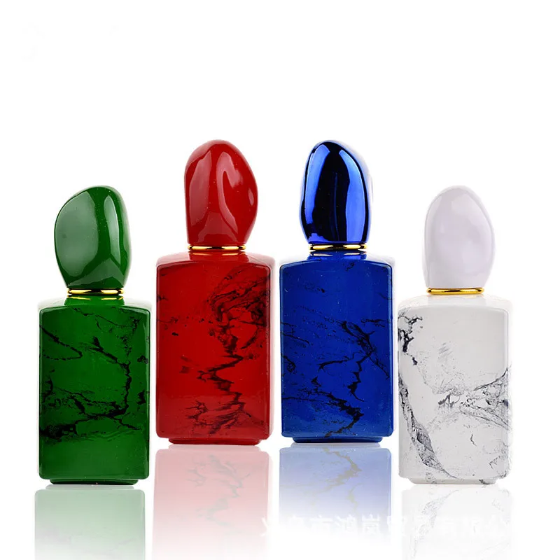 new design wholesale price 50ml empty glass bottle perfumes empty square refillable glass 50ml perfume bottle