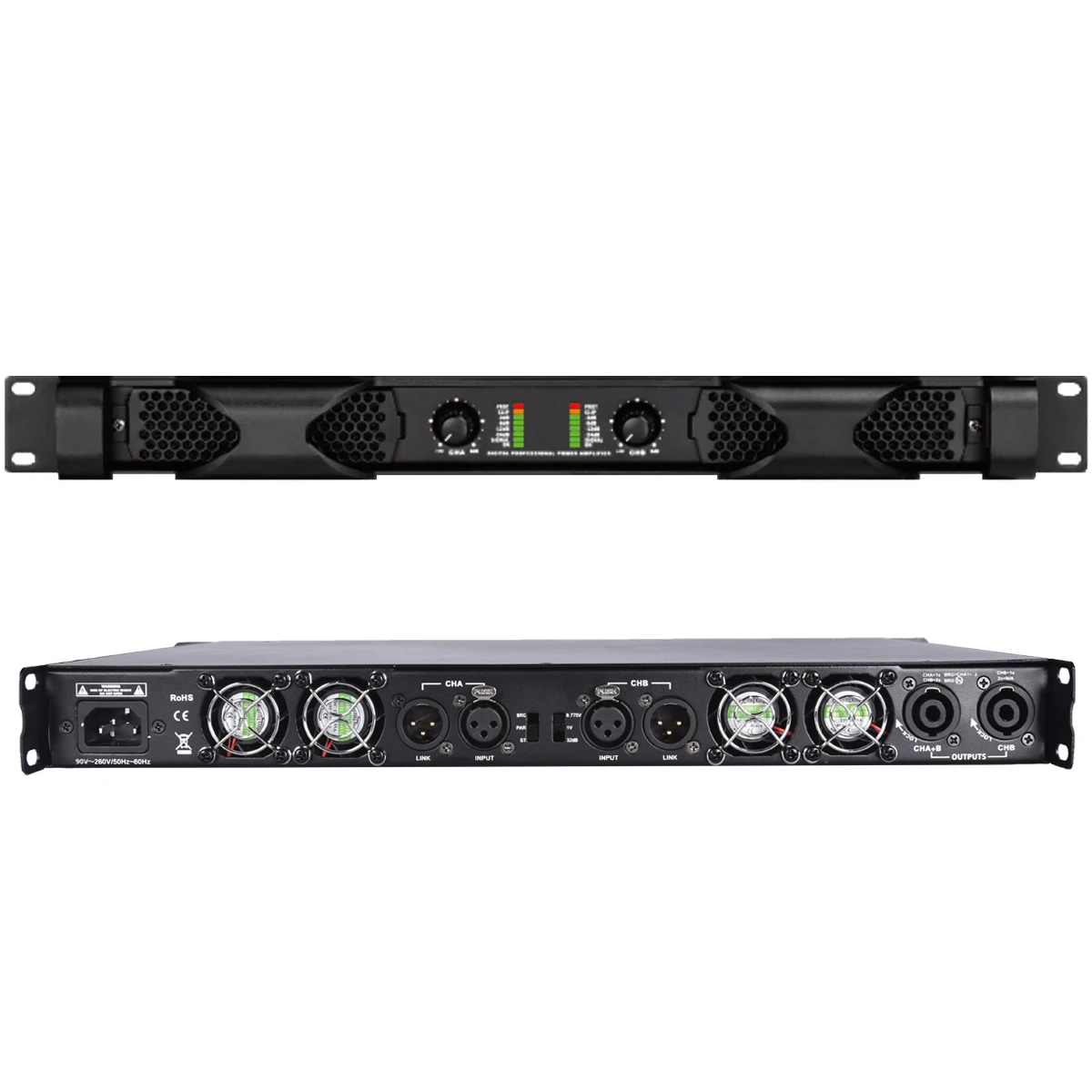 PX8000 Dual Channel 8000W High Power Digital Amplifier 2 x 3600 Watt 4Ohm Drive Subwoofer Speaker For Stage Karaoke Studio