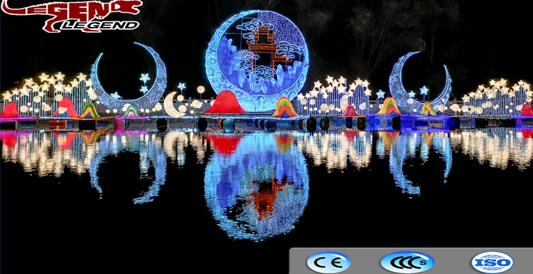 Moon Lantern Mid-Autumn Festival Decoration Lantern Outdoor Indoor Water Lantern