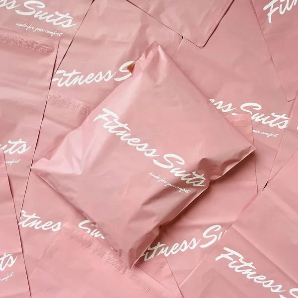 Side Packaging Eco Friendly Mailer Bag Custom Handle Poly bag For Clothes Thank You Poly Mailing Bag