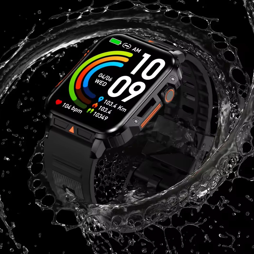 Newest IPS 1.95 Inch Color Display Smartwatch 3 IP68 Waterproof Bracelet 40 mAh Super Battery Health Monitoring Smart Watch D05