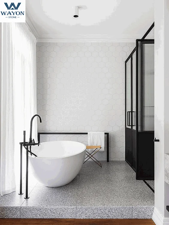 Terrazzo Table Grey cement terrazzo stone for flooring decoration furniture designs