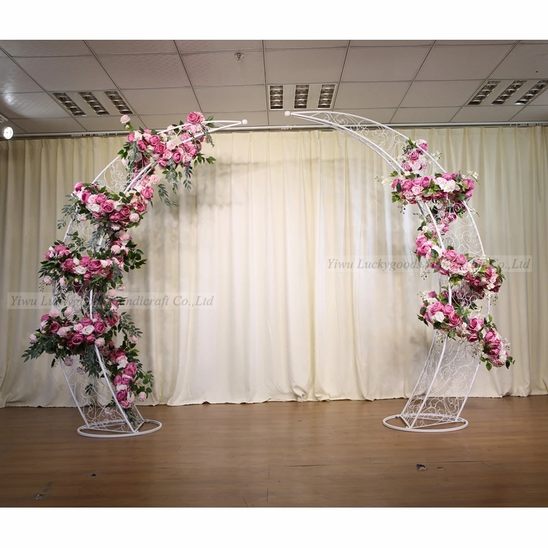 LFB1472 Luckygoods индивидуальный искусственный шелк растение Круглый Свадебный сценический фон