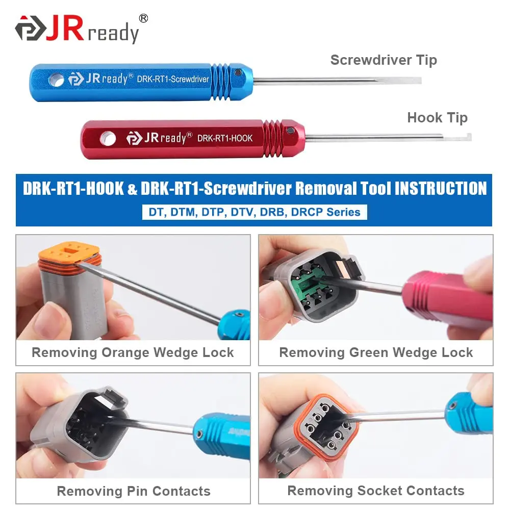JRready ST5236 Deutsch Pin Extractor инструмент 16 #12 #20 # твердый/штампованный контакт 10-22