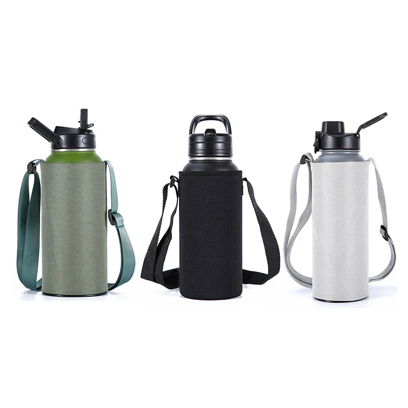 32oz Large Vacuum Flask with Cloth Carry Bag Wide Mouth Insulated Water Bottle with lid and Sleeve Bag Hydrated Water Bottle