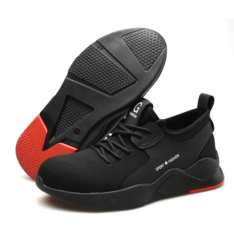 Fashion odm oem classic trainers breathable mesh sport walking slip on black air knitted running casual shoes men sneakers