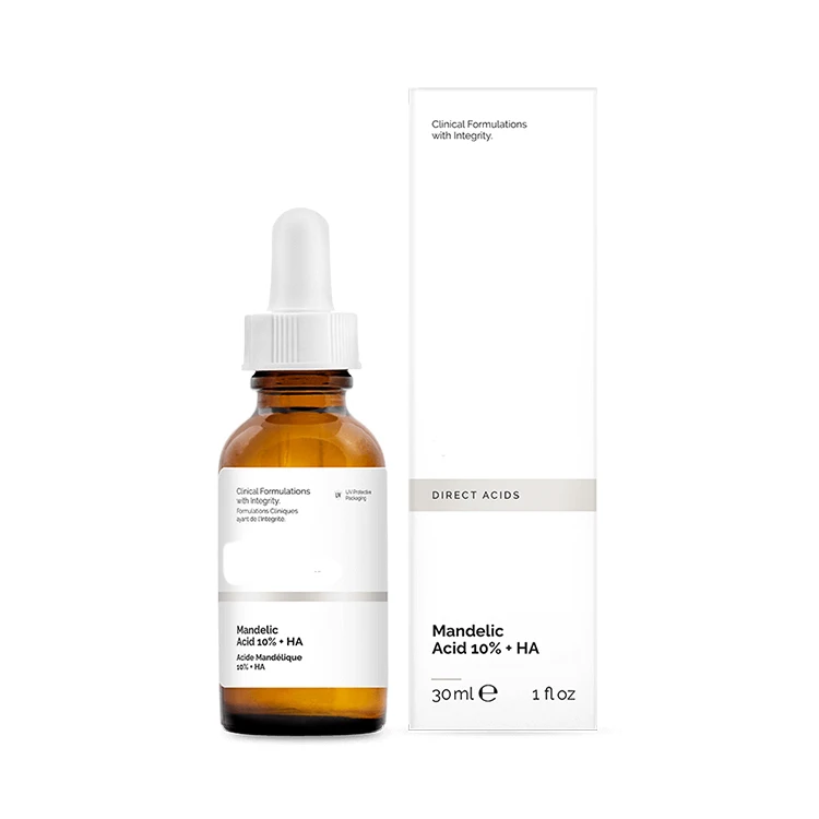 Mandelic Acid 10%   HA 30ml Hyaluronic Acid Face Skin Makeup Primer Base Exfoliating Pores Essence Mild Brighten (1600237367713)