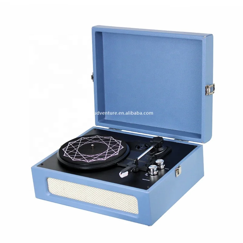 Factory new products 3 Speed  Vinyl Records Player Gramophone Phonograph Antique Turntable  Blue Tooth Record Player