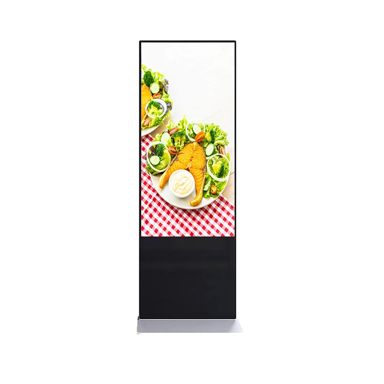 Advertising Terminal 55 inch indoor advertising player digital signage Touch Screen Advertisement Floor Stand Screen